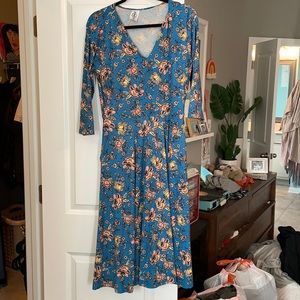 Agnes and Dora soft cotton midi dress- large- pockets!!!